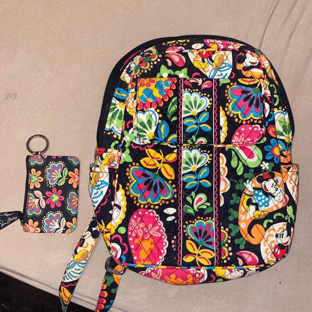 Vera Bradley Mickey & Minnie backpack/ID holder (discontinued Parks Exclusive)